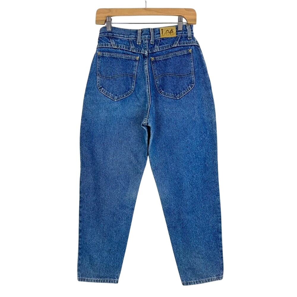 Vintage Lee Mom Jean Blue Medium‎ Wash High Rise Tapered Leg 10 Petite